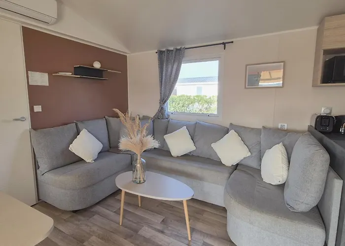 Campingplatz Le Coco Mobil 6-8 Personnes Piscines & 5 Etoiles Les Dunes Torreilles