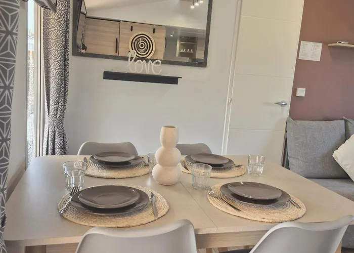 Campingplatz Le Coco Mobil 6-8 Personnes Piscines & 5 Etoiles Les Dunes Torreilles